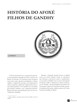 HISTÓRIA DO AFOXÉ FILHOS DE GANDHY