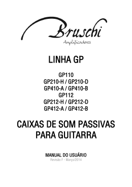 Bruschi Linha GP - Manual do Usuário