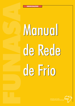 Manual de Rede de Frio - Prefeitura do Rio de Janeiro