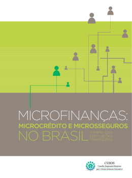 Microfinanças: microcrédito e microsseguros no Brasil