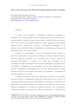 1 Abreu e Lima: una lectura sobre Brasil, Historiografía, Memoria