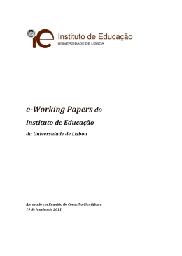 e-working papers - Instituto de Educação