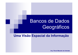Bancos de Dados Geográficos