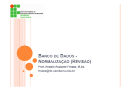 BANCO DE DADOS BANCO DE DADOS - NORMALIZAÇÃO