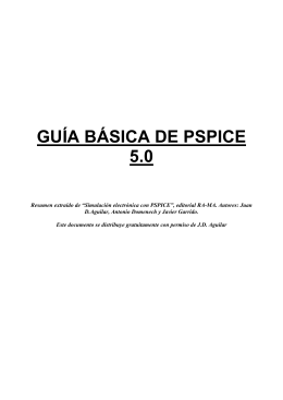 GUÍA BÁSICA DE PSPICE 5.0