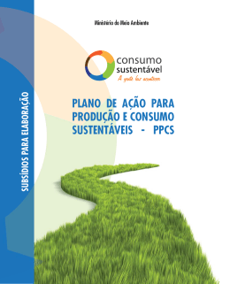 plano de ação para produção e consumo sustentáveis - ppcs