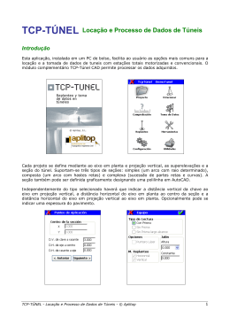 TCP-TÚNEL Locação e Processo de Dados de Túneis