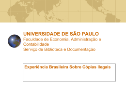 Experiência brasileira sobre copias ilegais