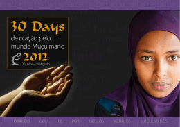 30 dias 2012 - 30 Dias de Oração pelo Mundo Muçulmano