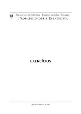 Colectânea de exercícios de Probabilidades e Estatística
