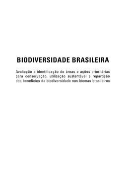 BIODIVERSIDADE BRASILEIRA - Ministério do Meio Ambiente