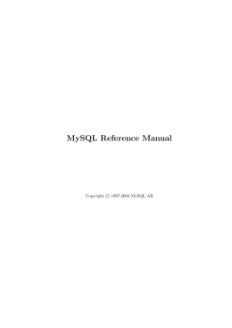MySQL Reference Manual