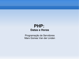 09 - PHP: Datas e horas - Marx Gomes Van der Linden