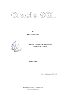 Curso de Introdução a Banco de Dados Oracle SQL