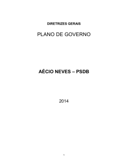 Plano de Governo – Aécio Neves – PSDB