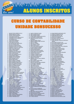 CURSO DE CONTABILIDADE UNIDADE BONSUCESSO