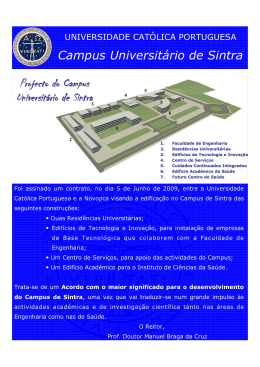 Projecto do Campus Universitário de Sintra