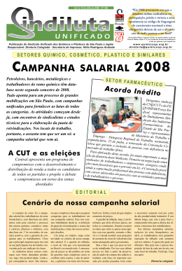 campanha salarial 2008 - Sindicato dos Químicos de São Paulo