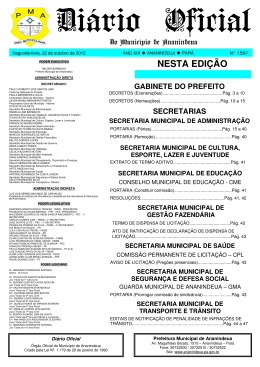 DIARIO DE OUTUBRO, 22 - Prefeitura de Ananindeua