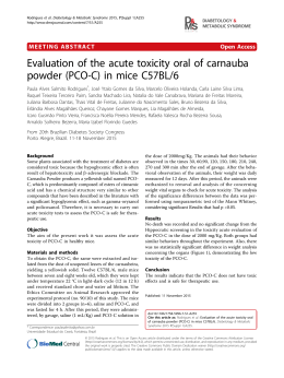 Evaluation of the acute toxicity oral of carnauba powder (PCO