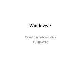 Windows 7 - CetecNET