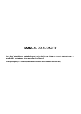 MANUAL DO AUDACITY
