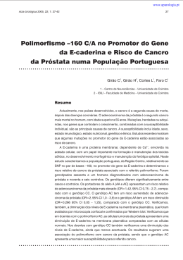 Polimorfismo –160 C/A no Promotor do Gene da E