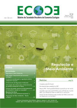 Regulação e Meio Ambiente - Sociedade Brasileira de Economia