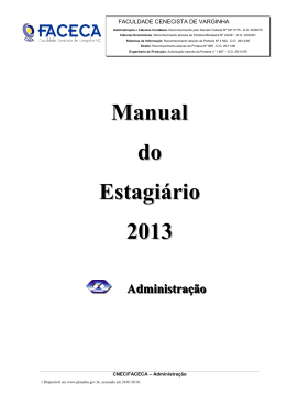 Manual do Estagiário 2013