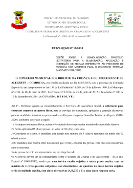 Resolução nº 016/2015 - alegrete.rs.gov.br E