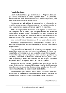 Manual do Candidato - Cotec - Universidade Estadual de Montes