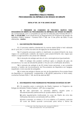 Edital - Procuradoria da República em Sergipe