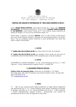 Seção Judiciária do Estado de Sergipe 4.a Vara Federal