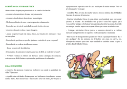 benefícios da atividade física - Prefeitura Municipal de Brumadinho