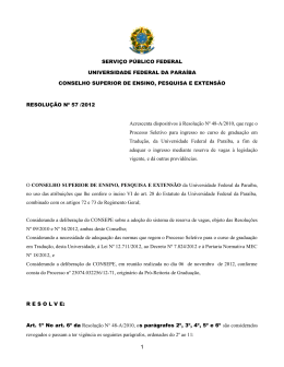 resolução nº 57/2012 - Universidade Federal da Paraíba
