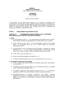 ANEXO 8 MODELO DE PROSPETO (Informação prevista