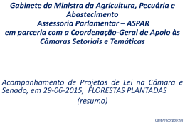 Assessoria Parlamentar - Ministério da Agricultura