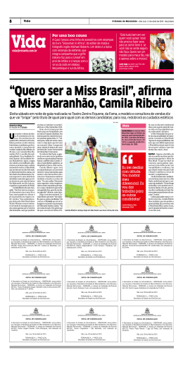 “Quero ser a Miss Brasil”, afirma a Miss Maranhão, Camila Ribeiro