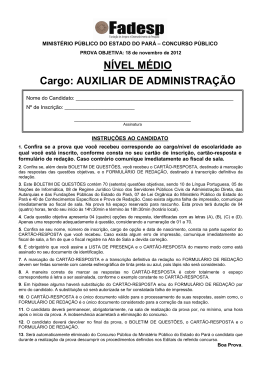 Auxiliar de Administração - Ministério Público do Estado do Pará