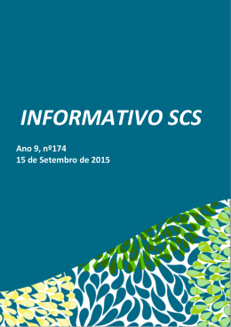 Informativo da Secretaria de Comércio e Serviços 15/09/2015