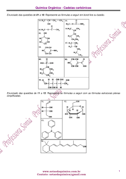 Química Orgânica - Cadeias carbônicas