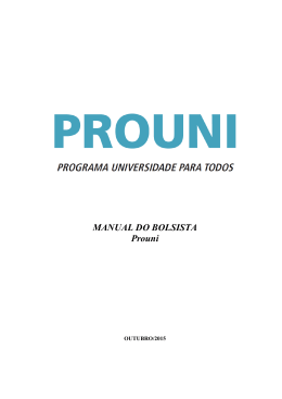 Manual do Bolsista Prouni