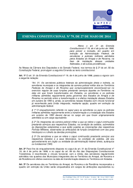 emenda constitucional nº 79, de 27 de maio de 2014