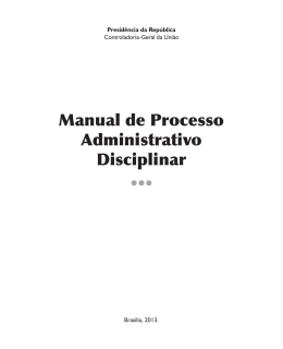 Manual de processo Administrativo Disciplinar - PAD
