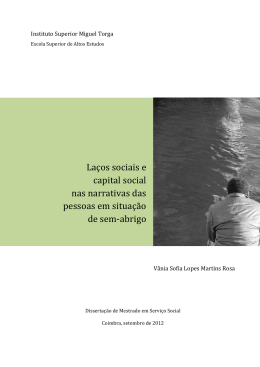 Laços sociais e capital social nas narrativas das pessoas em