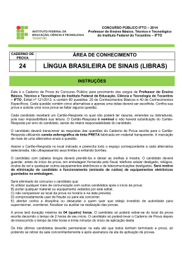 24 língua brasileira de sinais (libras) - Seletivos IFTO