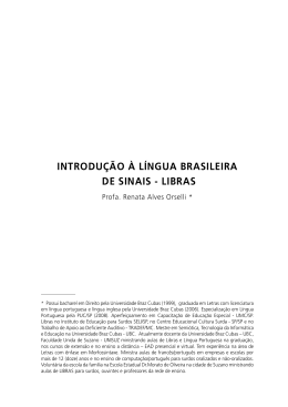 introdução à língua brasileira de sinais - libras