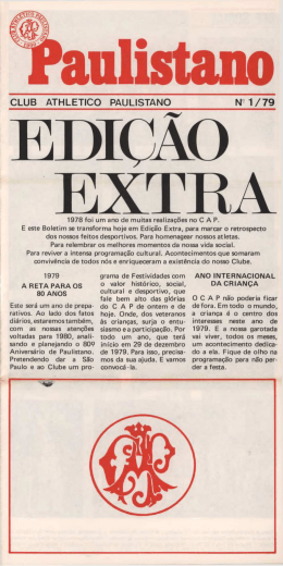 N« 1/79 - Club Athletico Paulistano