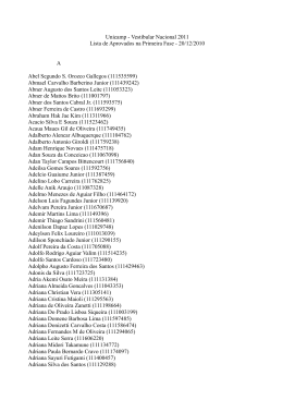 Vestibular Nacional 2011 Lista de Aprovados na