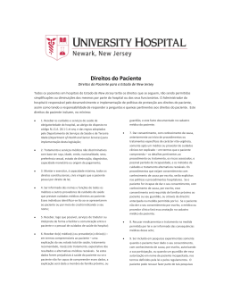Direitos do Paciente - University Hospital